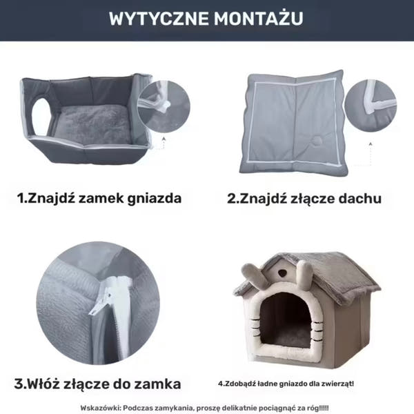 Odczepiany Prany Zimowy Domek dla Zwierząt
