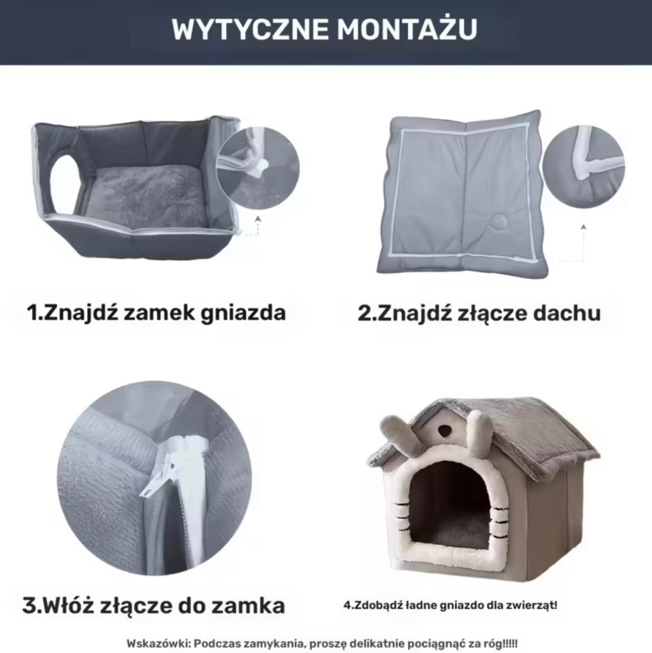 Odczepiany Prany Zimowy Domek dla Zwierząt